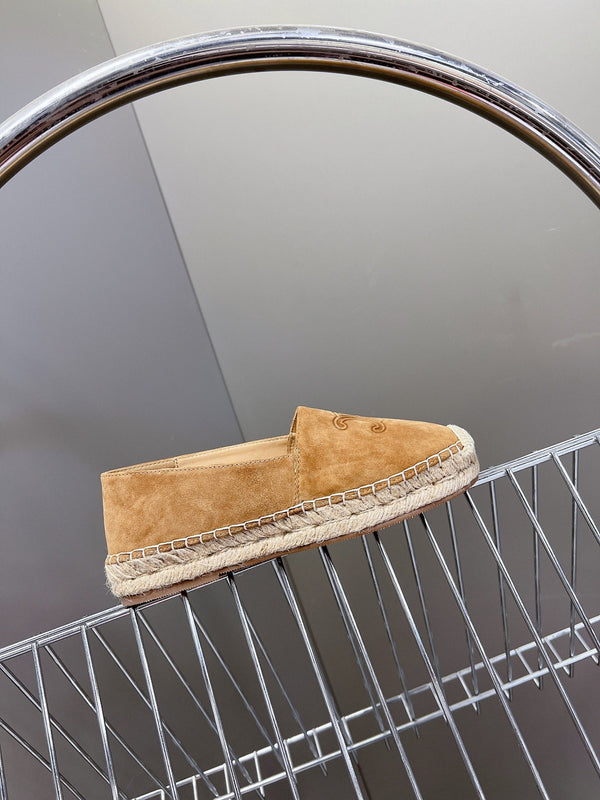 CELINE Espadrillas Loafers Brown Suede 285938