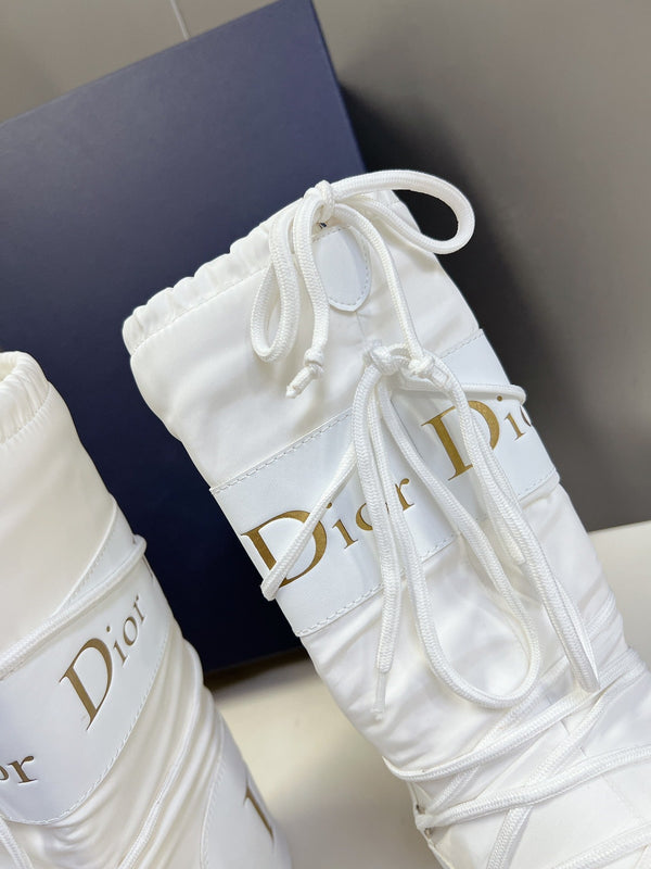 CD Short Boots 60mm In White Cowhide 989712