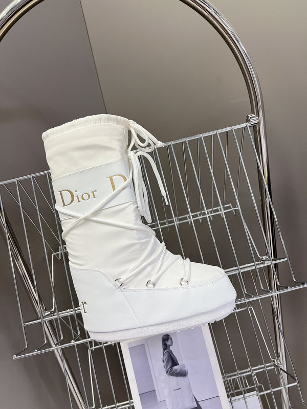CD Short Boots 60mm In White Cowhide 989712