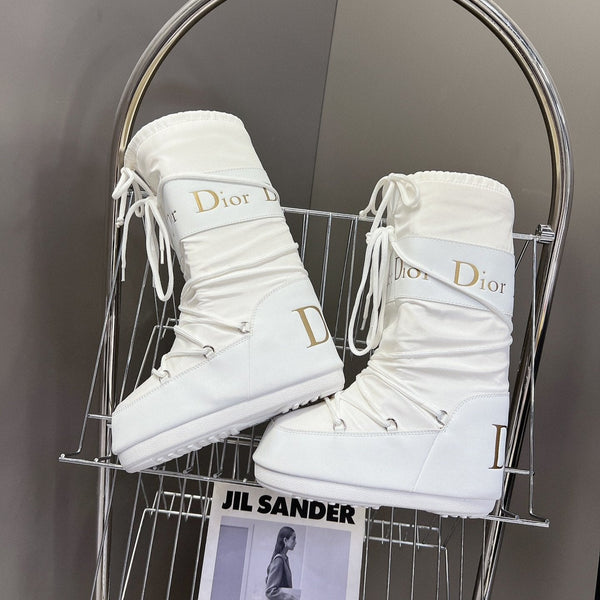 CD Short Boots 60mm In White Cowhide 989712