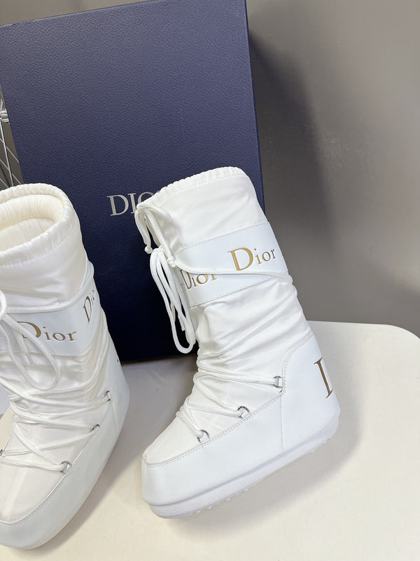 CD Short Boots 60mm In White Cowhide 989712