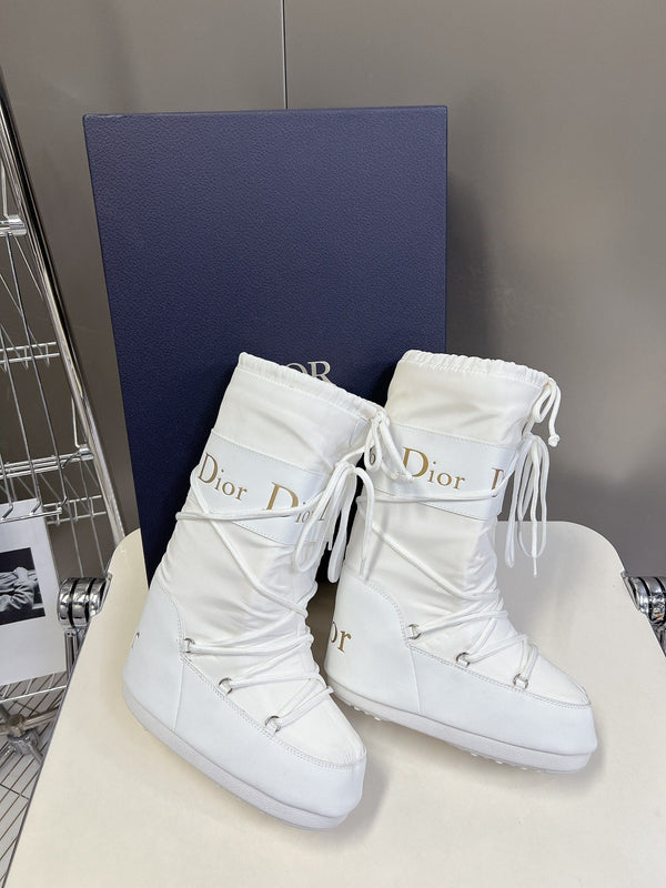 CD Short Boots 60mm In White Cowhide 989712