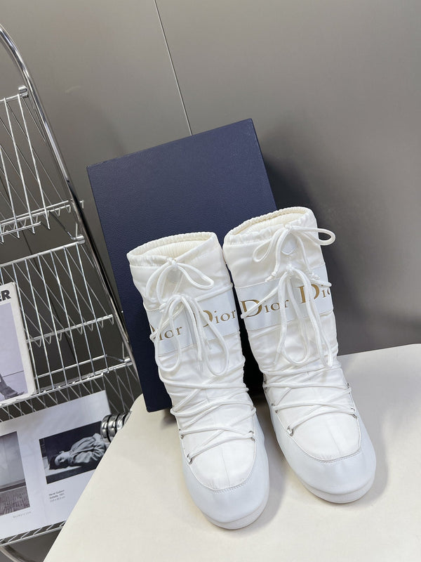 CD Short Boots 60mm In White Cowhide 989712