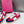 Upvillage Trainer In Red Mix Deep Blue Laminated Calfskin With Suede 989608