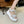 CHLOÉ NAMA WEDGE SANDAL 8 CM IN PASTEL GREY SUEDE AND WHITE RUBBER