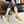 CHLOÉ NAMA WEDGE SANDALS IN BRIGHT YELLOW FABRIC AND WHITE RUBBER