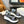 CHLOÉ NAMA WEDGE SANDALS IN GREY FABRIC AND WHITE RUBBER