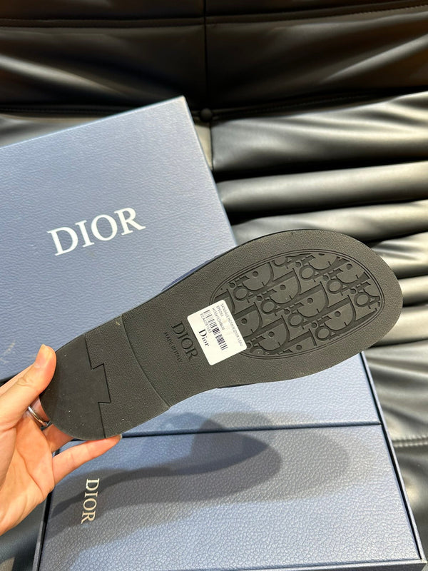 CD ALIAS SUMMER SLIPPER NAVY CALFSKIN