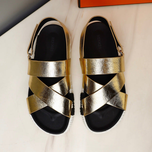 HM ELECTRIC SANDAL  METALLIC GOLD CALFSKIN