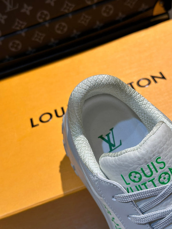 THICK-SOLED SNEAKER WHITE AND GREY CALFSKIN