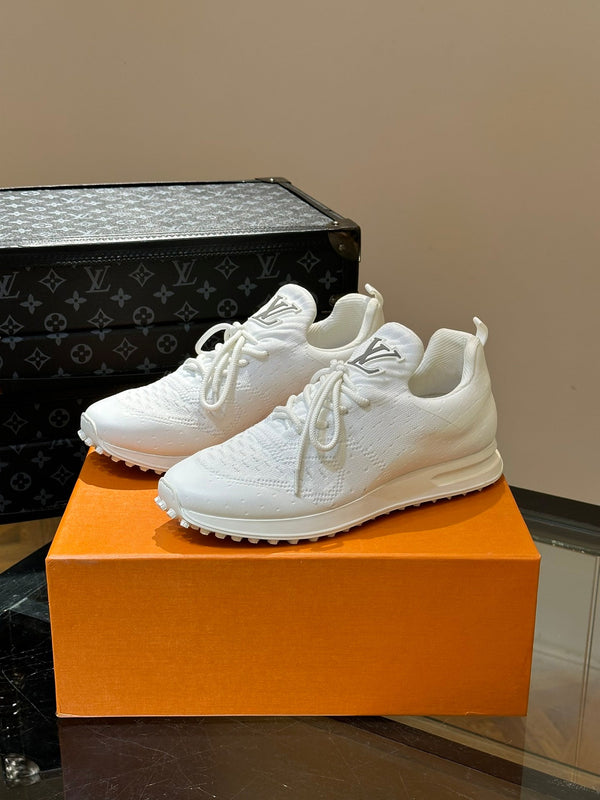 LV SNEAKERS IN WHITE CALFSKIN AND FABRIC BREATHABLE