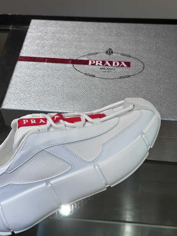 PRA AMERICA'S CUP SOFT RUBBER AND BIKE FABRIC SNEAKERS WHITE
