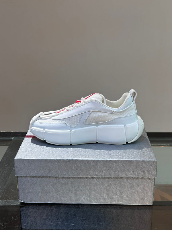 PRA AMERICA'S CUP SOFT RUBBER AND BIKE FABRIC SNEAKERS WHITE