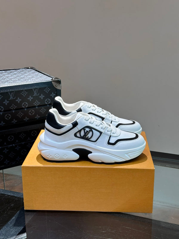 NEO RUN AWAY SNEAKER WHITE MIX BLACK CALFSKIN