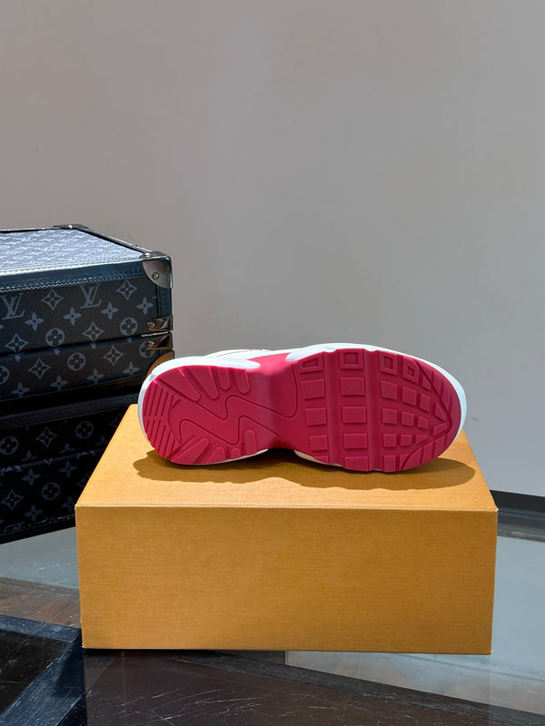NEO RUN AWAY SNEAKER WHITE MIX RED CALFSKIN