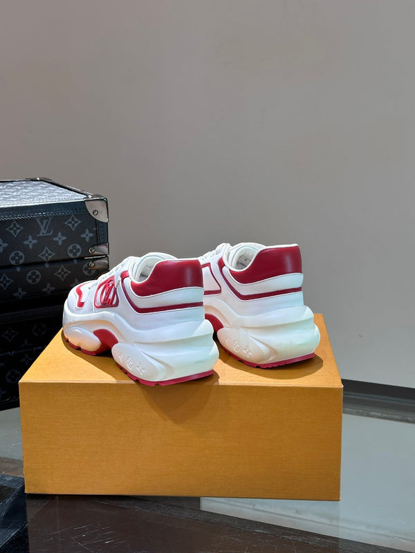 NEO RUN AWAY SNEAKER WHITE MIX RED CALFSKIN