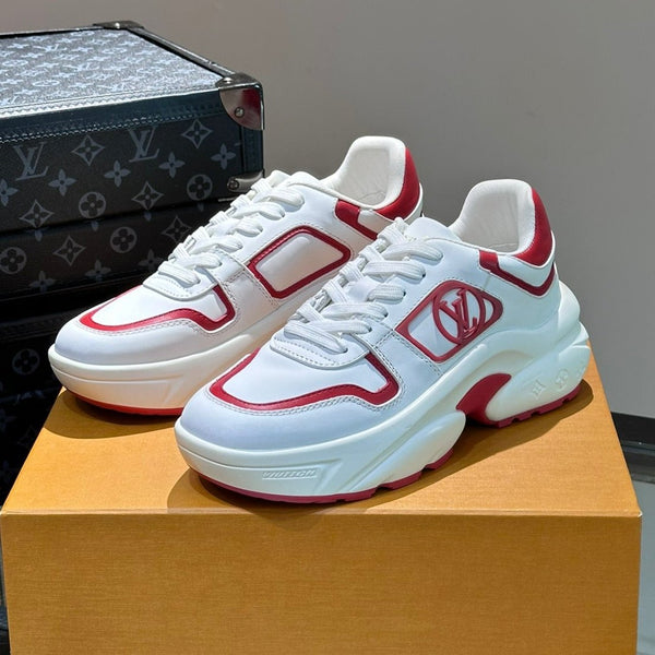 NEO RUN AWAY SNEAKER WHITE MIX RED CALFSKIN