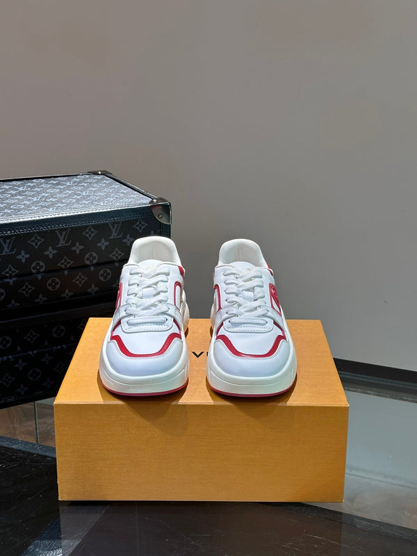 NEO RUN AWAY SNEAKER WHITE MIX RED CALFSKIN