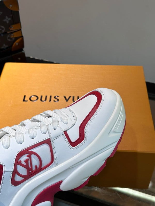 NEO RUN AWAY SNEAKER WHITE MIX RED CALFSKIN