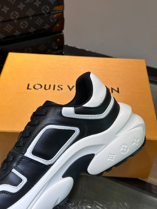 NEO RUN AWAY SNEAKER BLACK MIX WHITE CALFSKIN