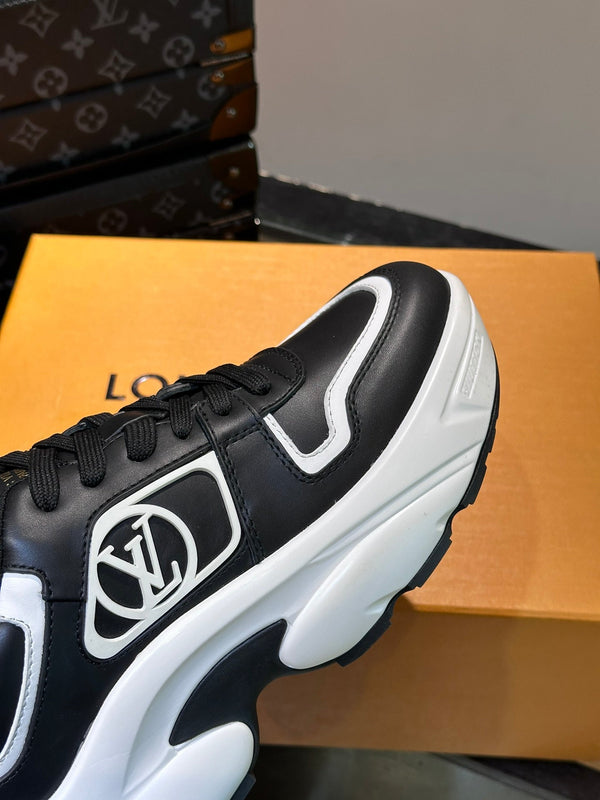 NEO RUN AWAY SNEAKER BLACK MIX WHITE CALFSKIN