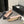 ballet flat blush calfskin black grosgrain