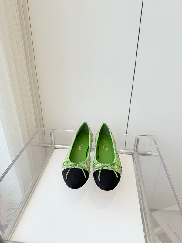 CC Ballerina in tessuto verde 238777
