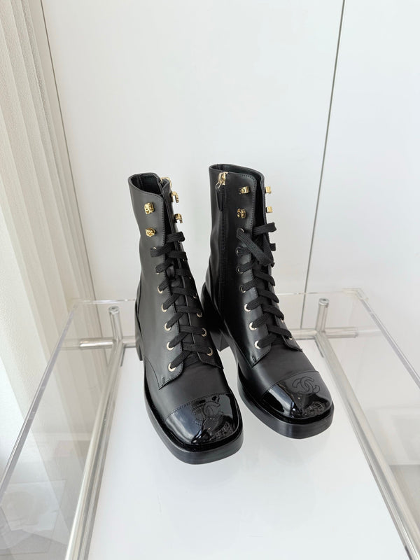 CC 25 Short Boot 60mm Black Cowhide 411471