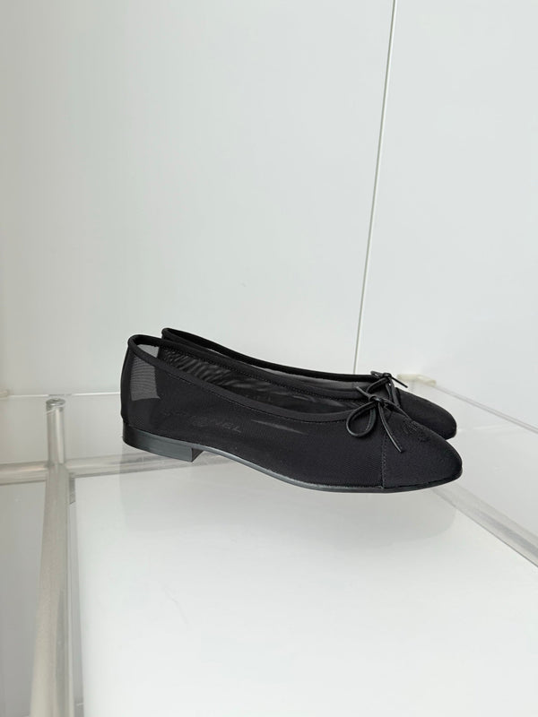 Chanel 2026 Ballerine Maille Toile Noire 697398