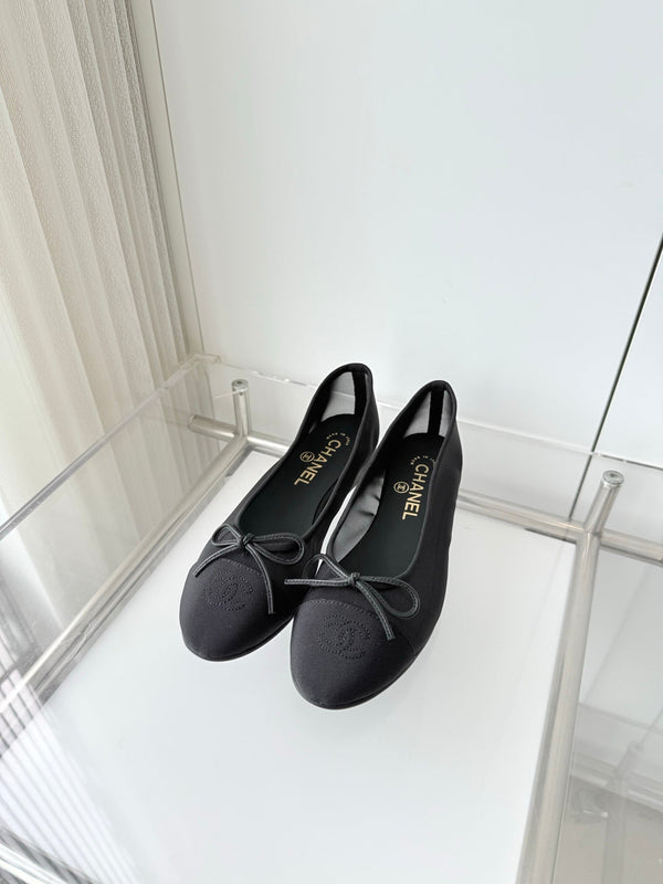 Chanel 2026 Ballerine Maille Toile Noire 697398