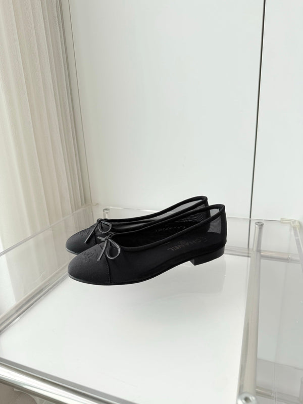 Chanel 2026 Ballerine Maille Toile Noire 697398