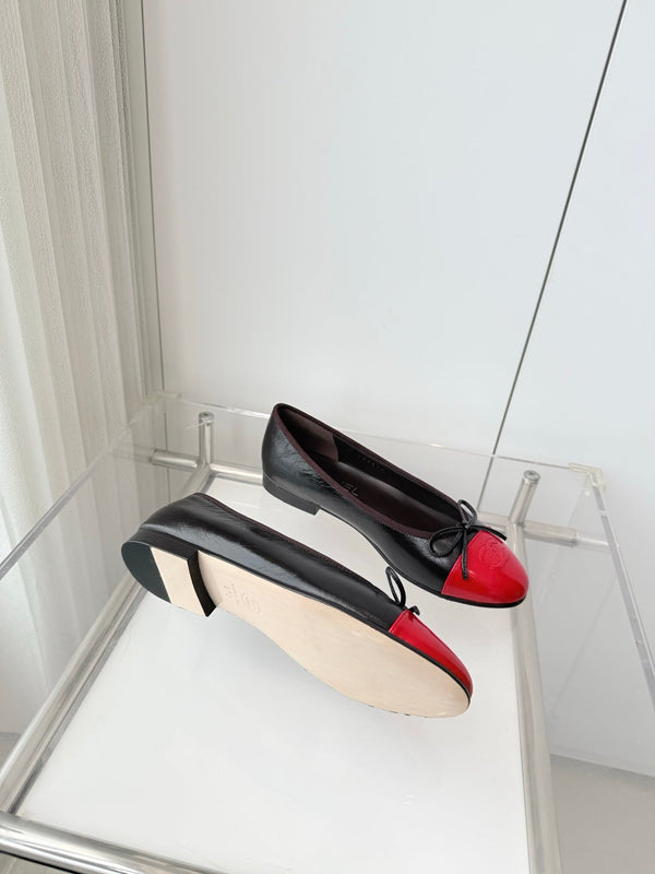 Chanel 2026 Ballet Flat Chocolate Red Lambskin 697409