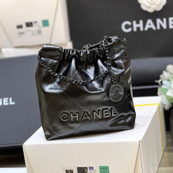 borsa hobo mini cc22 20 cm in pelle di agnello nera