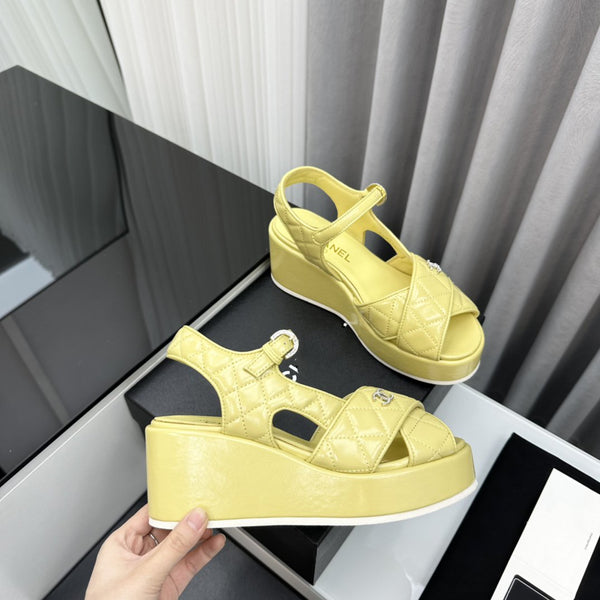 high heel sandals lime quilted lambskin 95