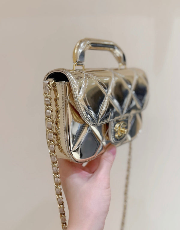 Chanel 2025 Bag Gold Shine Calfskin 345976