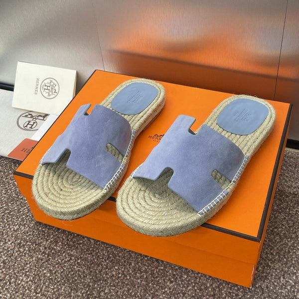 Espadrillas HM 25 Antigua in pelle scamosciata blu nuvola