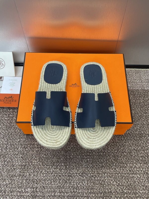 Espadrillas HM 25 Antigua in pelle di vitello blu scuro