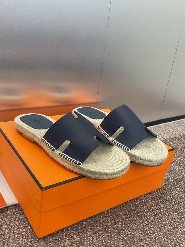 Espadrillas HM 25 Antigua in pelle di vitello blu scuro