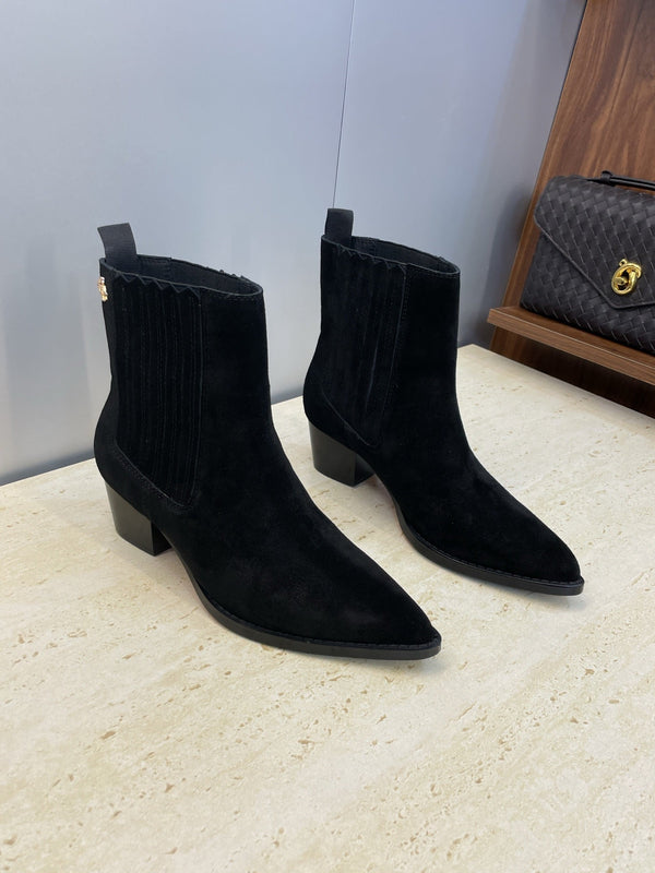Dior 2025 D-West Chelsea Boots Black Suede 508543