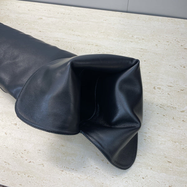 YSL Julia Long Boots 90mm Black Cowhide 551938