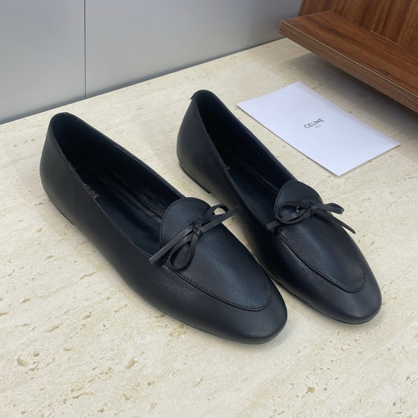 CL 26s Ballet Flats In Black Lambskin With Bow