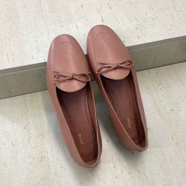 CL 26s Ballet Flats In Dusty Pink Lambskin With Bow