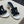 CC 26s Round Toe Open Toe Cutout Sandals 7cm Black White in Calfskin 761934