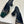 CC Square Toe Color-Blocked Mule 9cm Teal Green Horsehair Patent Leather 830460