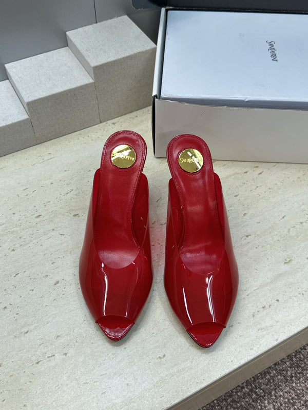 YSL Sabrina Mules 8.5cm Red TPU 959687