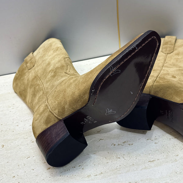 CE 26s Mid-Calf Boots 4.5cm Khaki Suede 959452