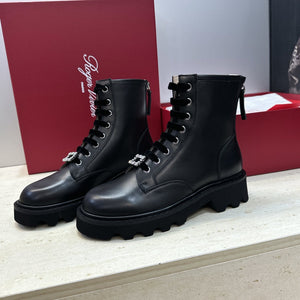 RV 26s Viv' Rangers Truck Booties 4cm Black Leather 118492