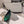 Balen 25 bow ballet flat attached rhinestones in green calfskin 184483