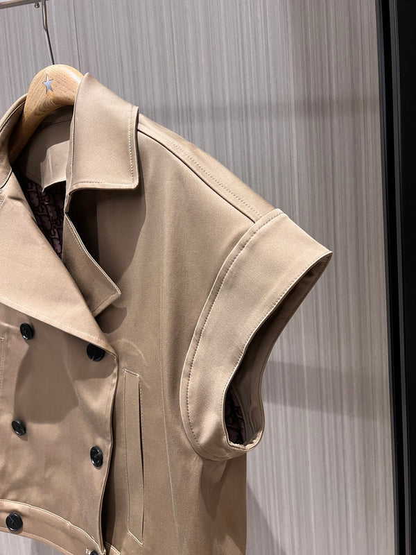CD Gilet con Spalla in Poliestere Beige