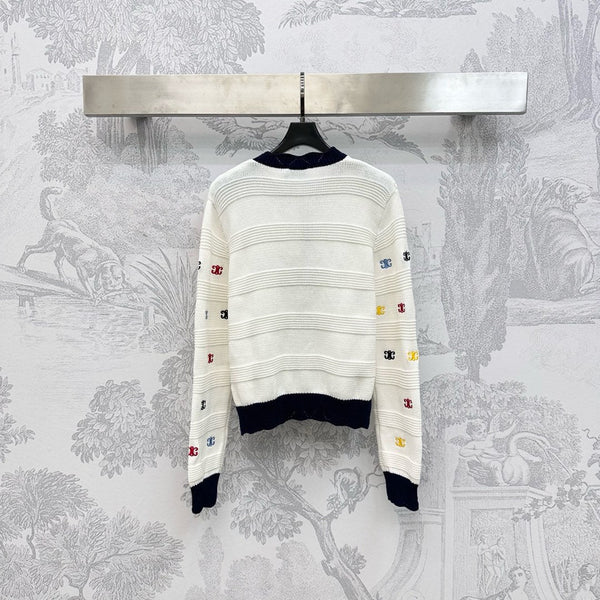 Celine 25 Cardigan White Wool 300938